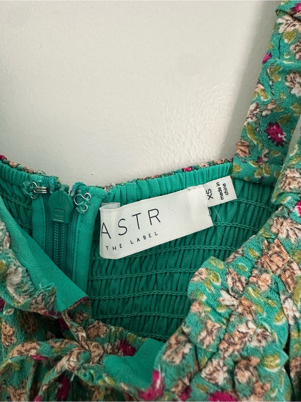 Astr Green Floral Sweetheart Maxi Dress with Side Slit - Picture 5 of 6
